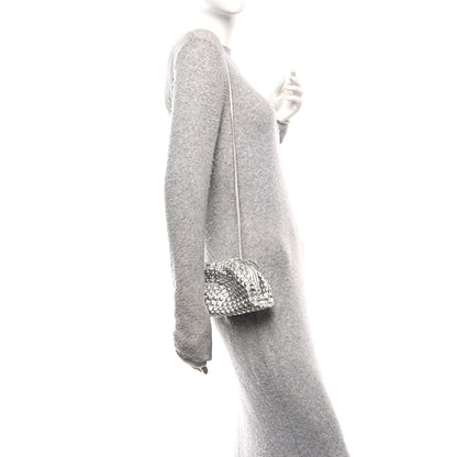Metallic Fabric Bubble Wrap The Mini Pouch Silver