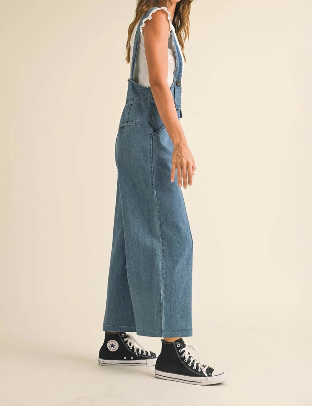 Casual Loose Wide Leg Denim Overalls