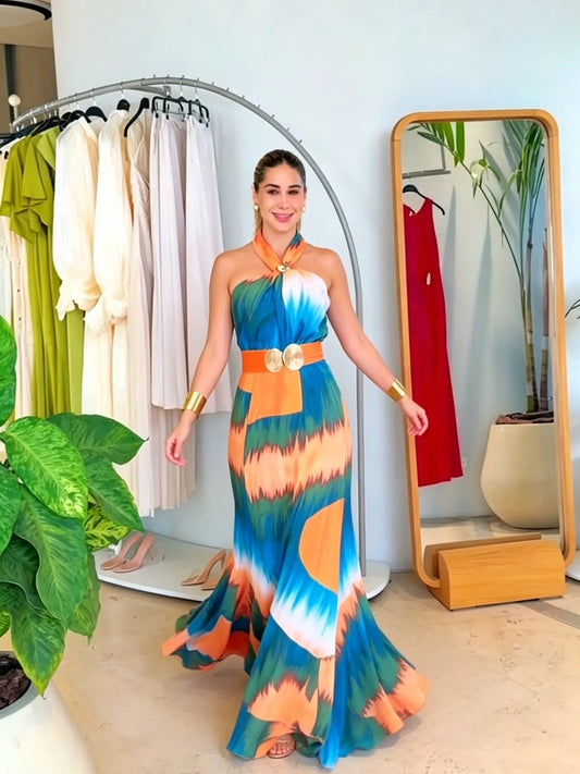 Maren Halter Printed Maxi Dress