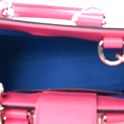 Calfskin GG Tennis Embossed Mini Tote Bag Modern Fuchsia Modern Blue