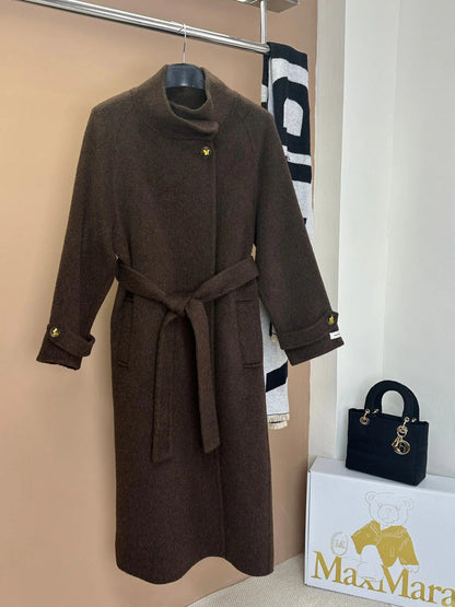 MAX MARA 25S TURTLENECK CASHMERE COAT 130