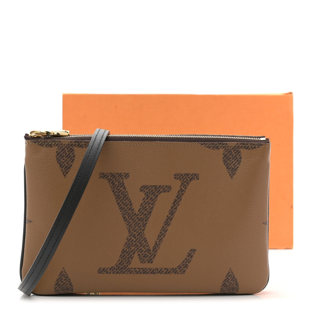 Reverse Monogram Giant Double Zip Pochette