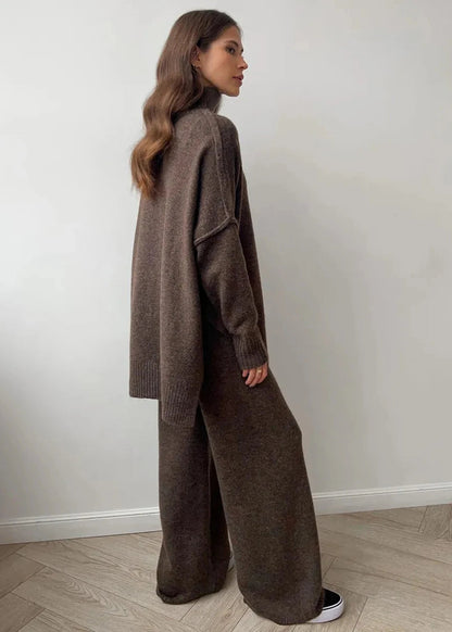 Oversized Knit Sweater and Pants Set in Soft Knit