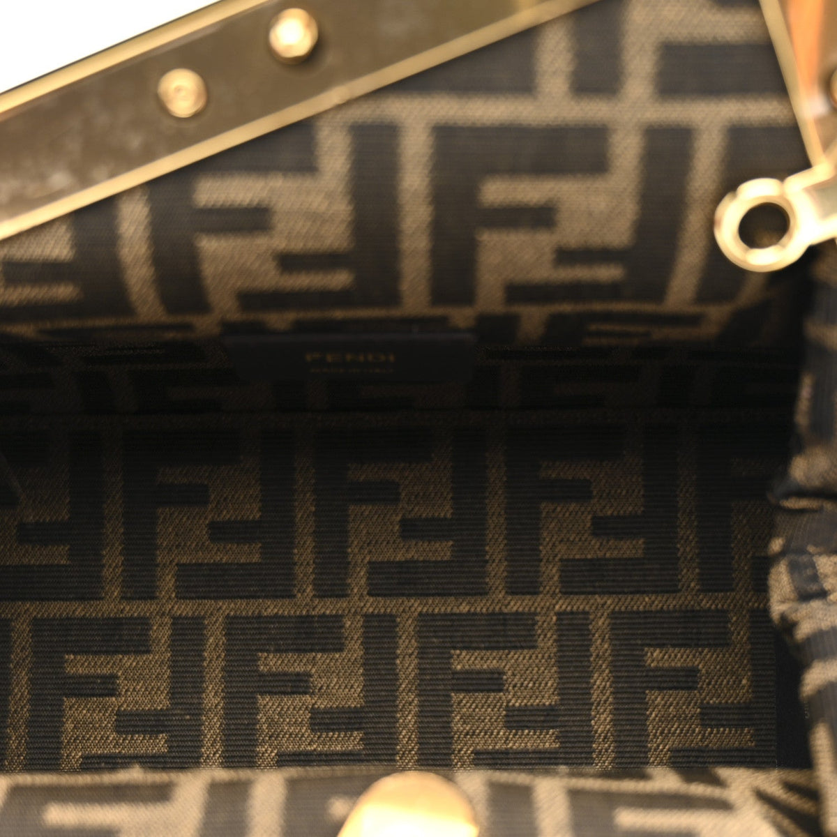 Shiny Nappa Small Fendi First Black
