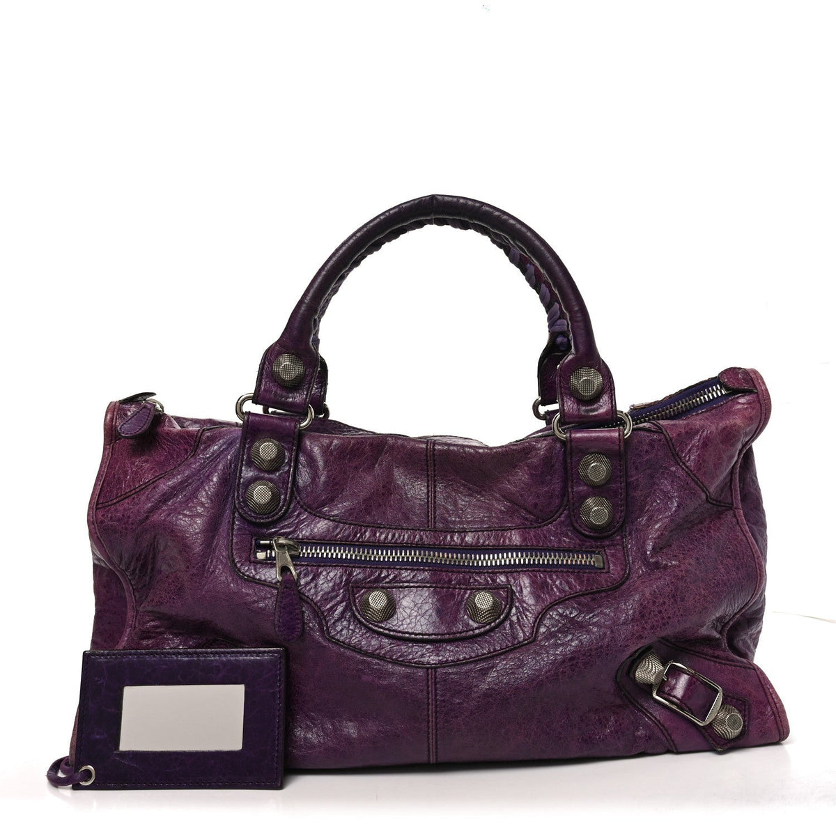 Agneau Giant 21 Silver Hardware Work Raisin