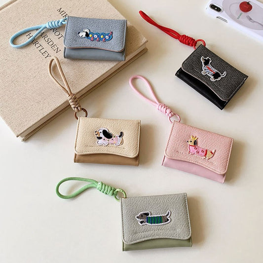 Cute Dog Simple Card Case Wallets