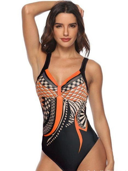 Printed Sexy One-Piece Swimsuit