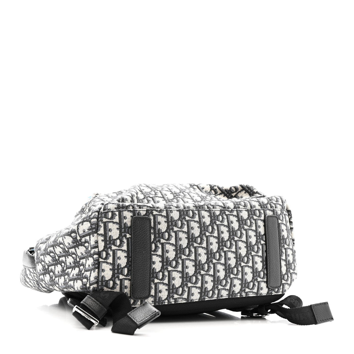 Oblique Calfskin Rider Backpack Beige Black