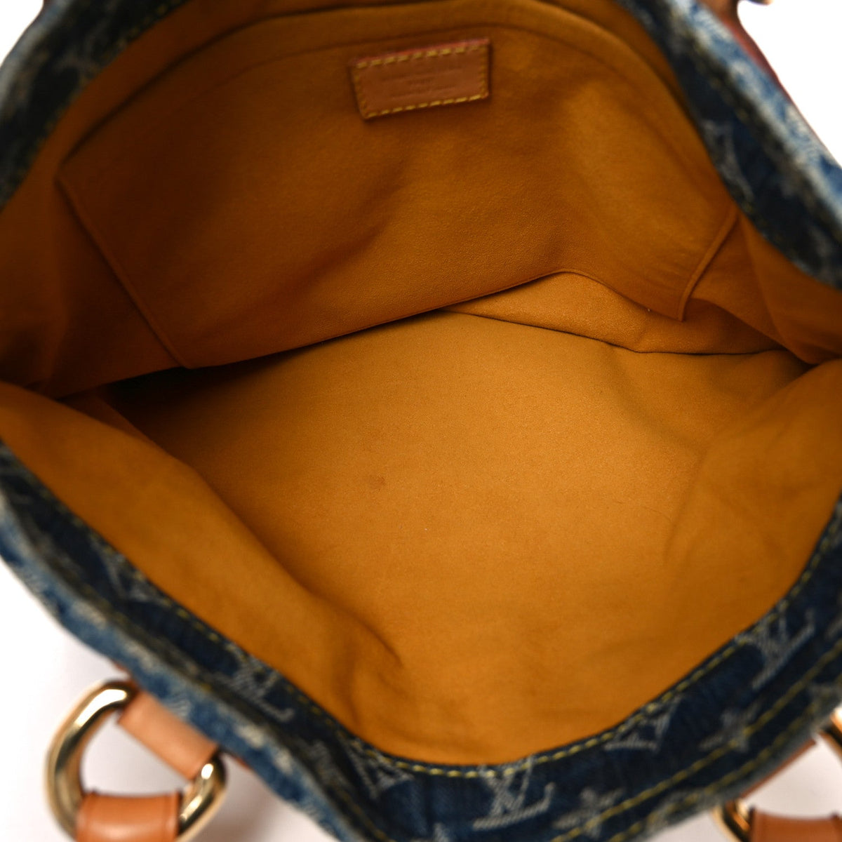 Monogram Denim Sac Plat Blue