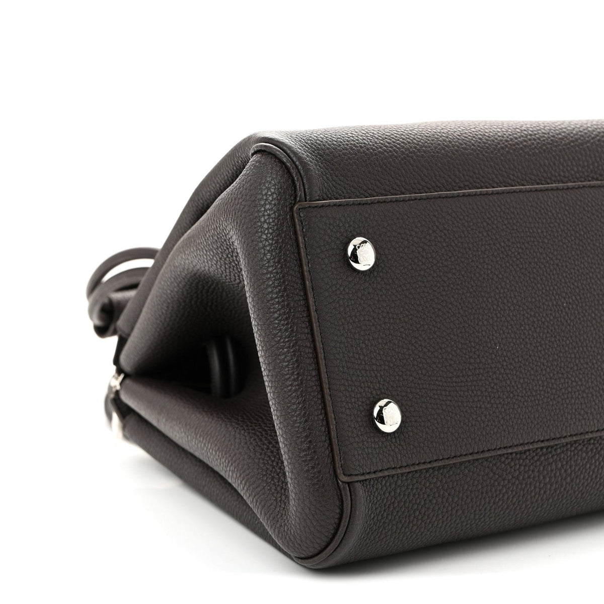 Grained Calfskin Medium Madrid Bag  Dark Ebony