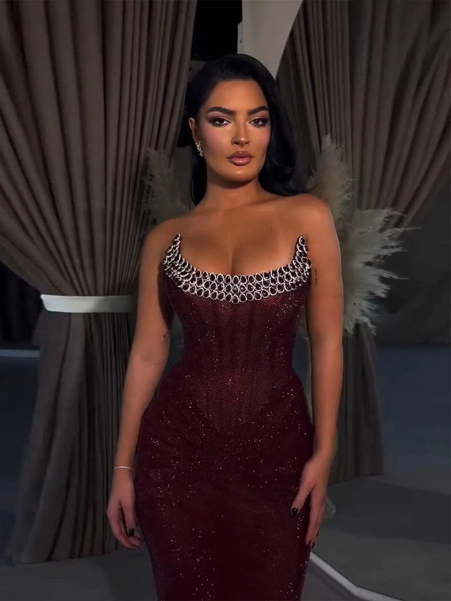 Seraphina Luxurious Sequined Maxi Dress