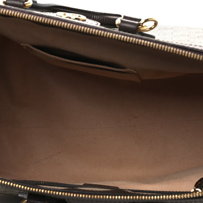 GG Supreme Monogram Web Medium Ophidia Tote Bag Brown