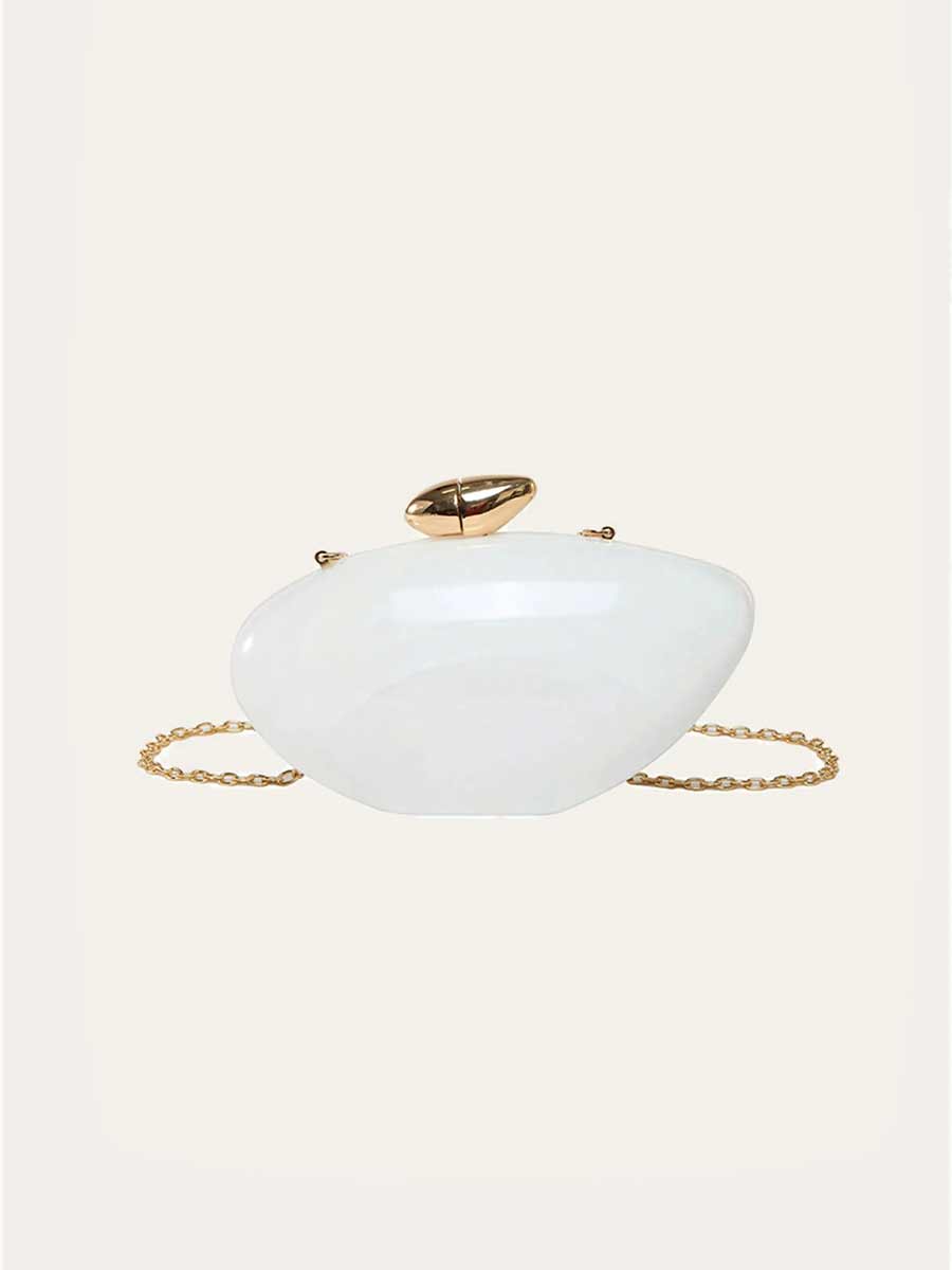 Darcy Oval Shaped Acrylic Clutch