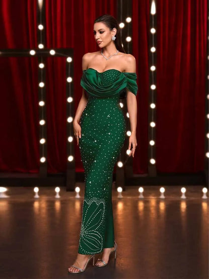 Zella Off Shoulder Starlit Bandage Maxi Dress