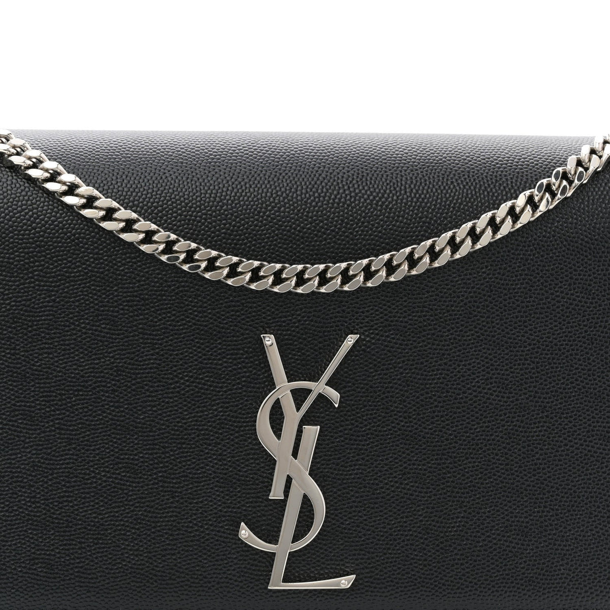 Grain De Poudre Medium Classic Monogram Kate Satchel Black