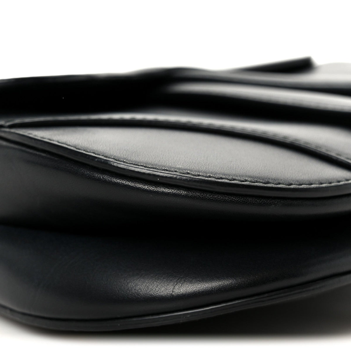 Supple Calfskin Mini Saddle Bag Black