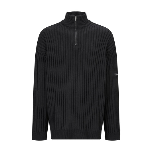 Balenciaga 25 Zipper Sweater Black Wool 0010