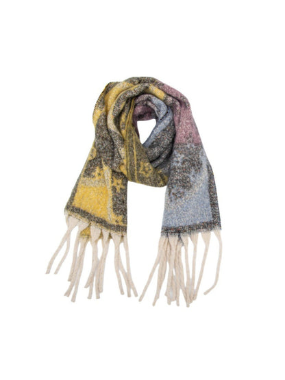 Scarvii - Winter Tassel Floral Jacquard Scarf