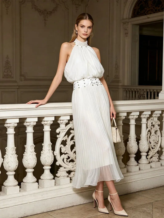 Julieta Elegant Sleeveless Tulle Maxi Dress