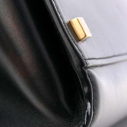 Calfskin Medium Manhattan Shopper Tote Black