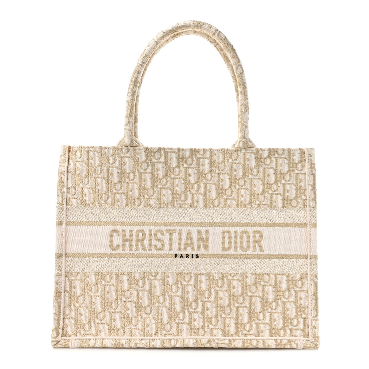 Oblique Medium Book Tote Gold Multicolor