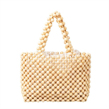 Simple Wooden Bead Commuter Bag
