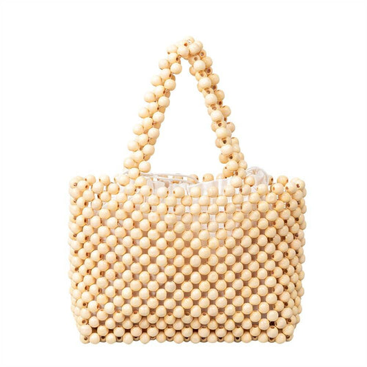 Simple Wooden Bead Commuter Bag