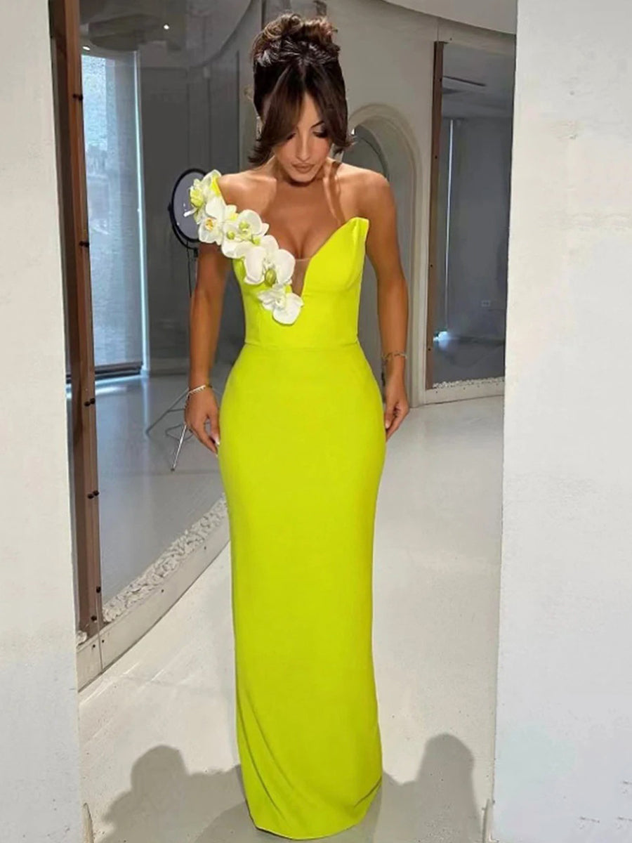 Flora Maxi Dress In Yellow