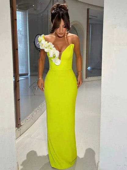 Flora Maxi Dress In Yellow