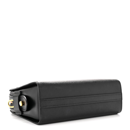 City Calf Esplanade Shoulder Bag Black