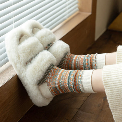 Rufia - Geometric Pattern Autumn Winter Socks