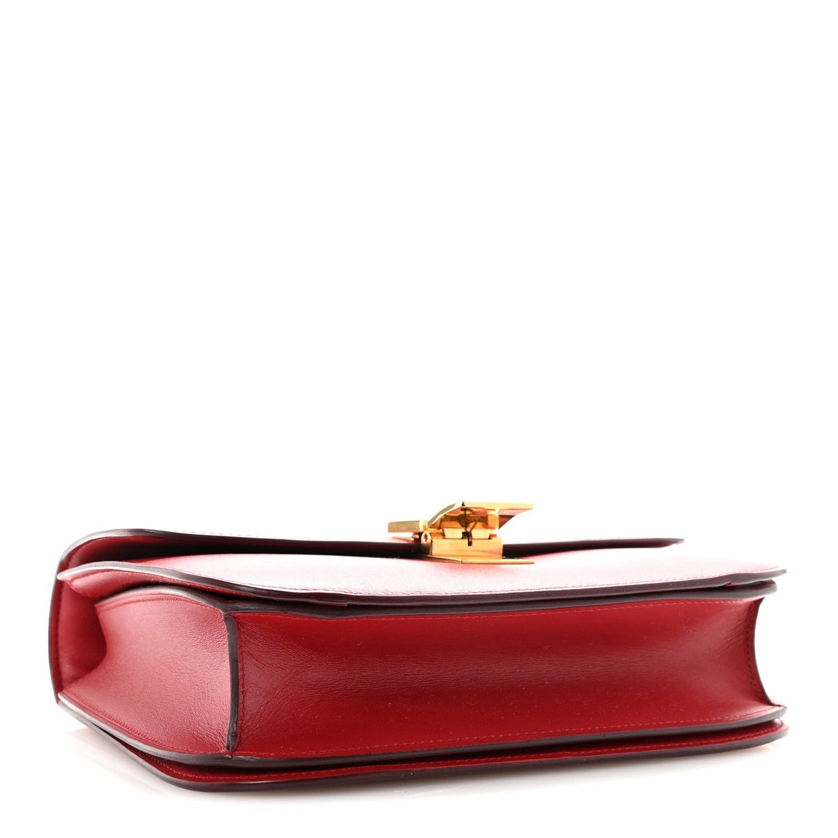Box Calfskin Medium Classic Box Flap Bag Red