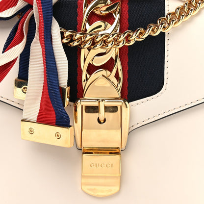 Calfskin Mini Sylvie Shoulder Bag White