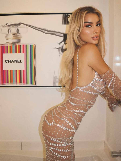 Lydia Rhinestone Maxi Dress