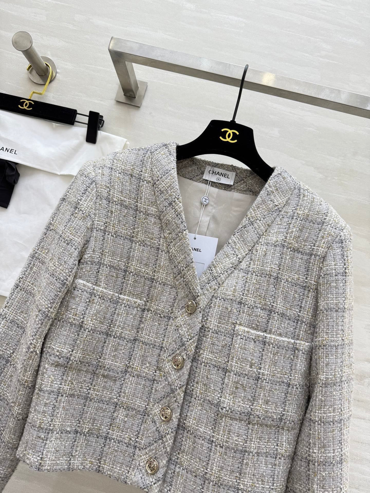 CC 26s Classic Jacket Beige-Grey Tweed 352293