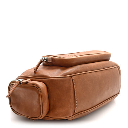 Nappa Large Multi Pocket Hobo Caramel