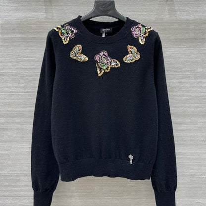 CC 25 Crewneck Sweate Black Cachemire