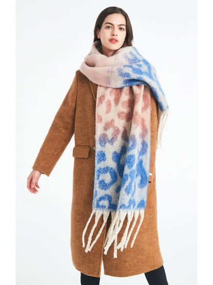 Scarvii - Winter Tassel Scarf with Leopard Patterns