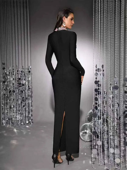 Arabella Long Sleeved Slim Fit Maxi Dress