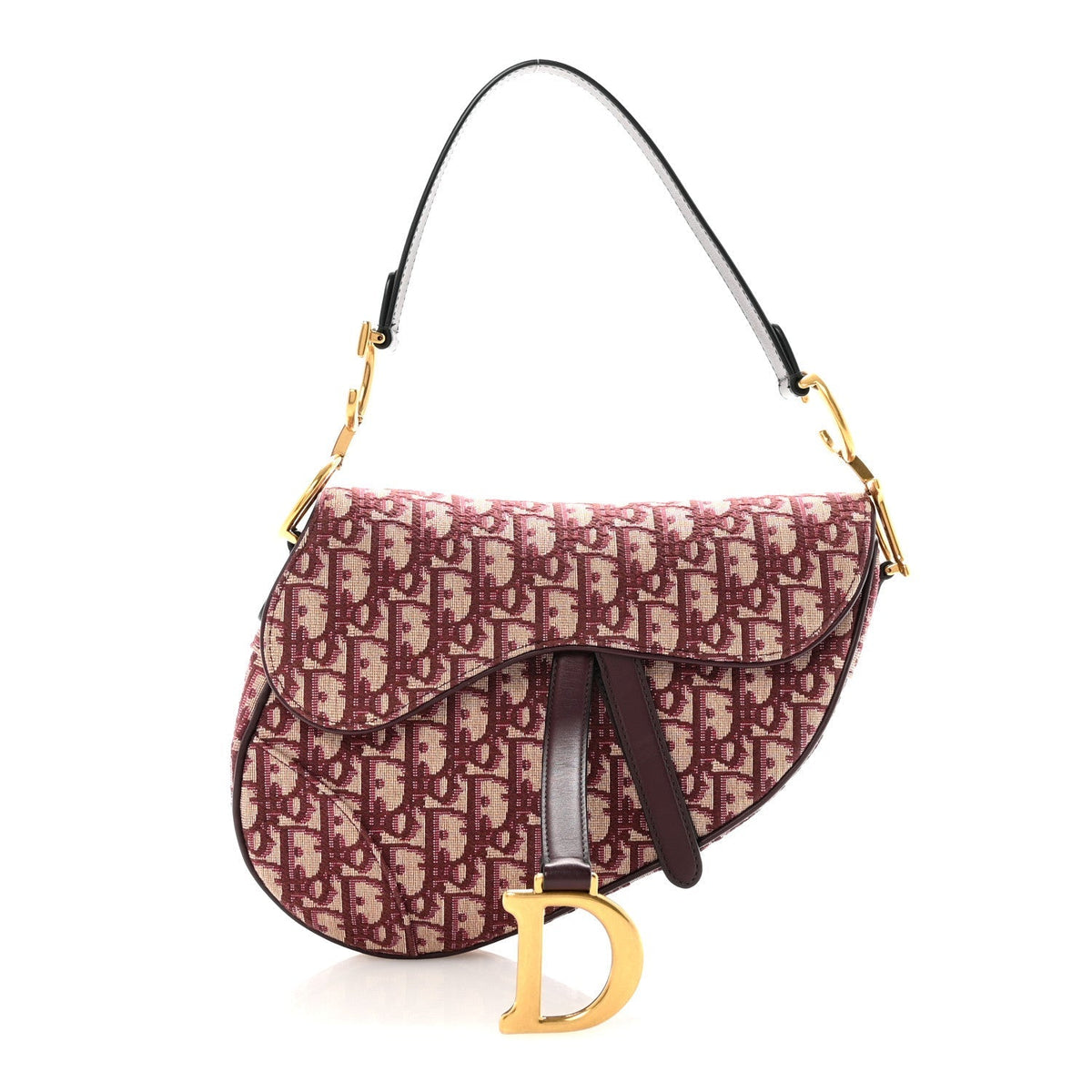 Oblique Saddle Bag Burgundy