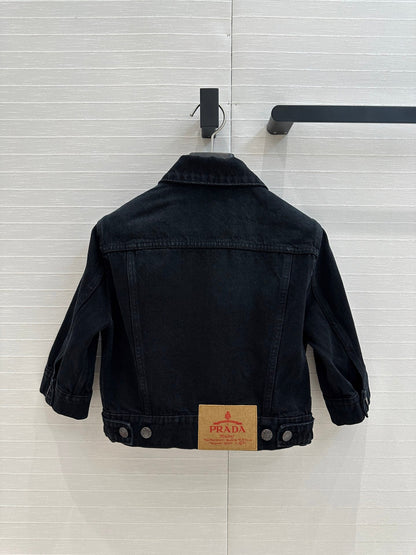 Prada Short Denim Jacket Black Cotton
