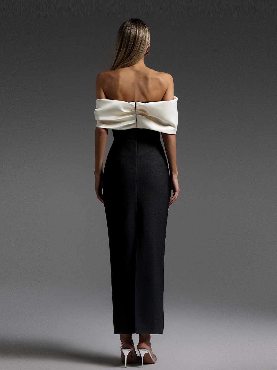 Vivianna Fold Bandage Maxi Dress
