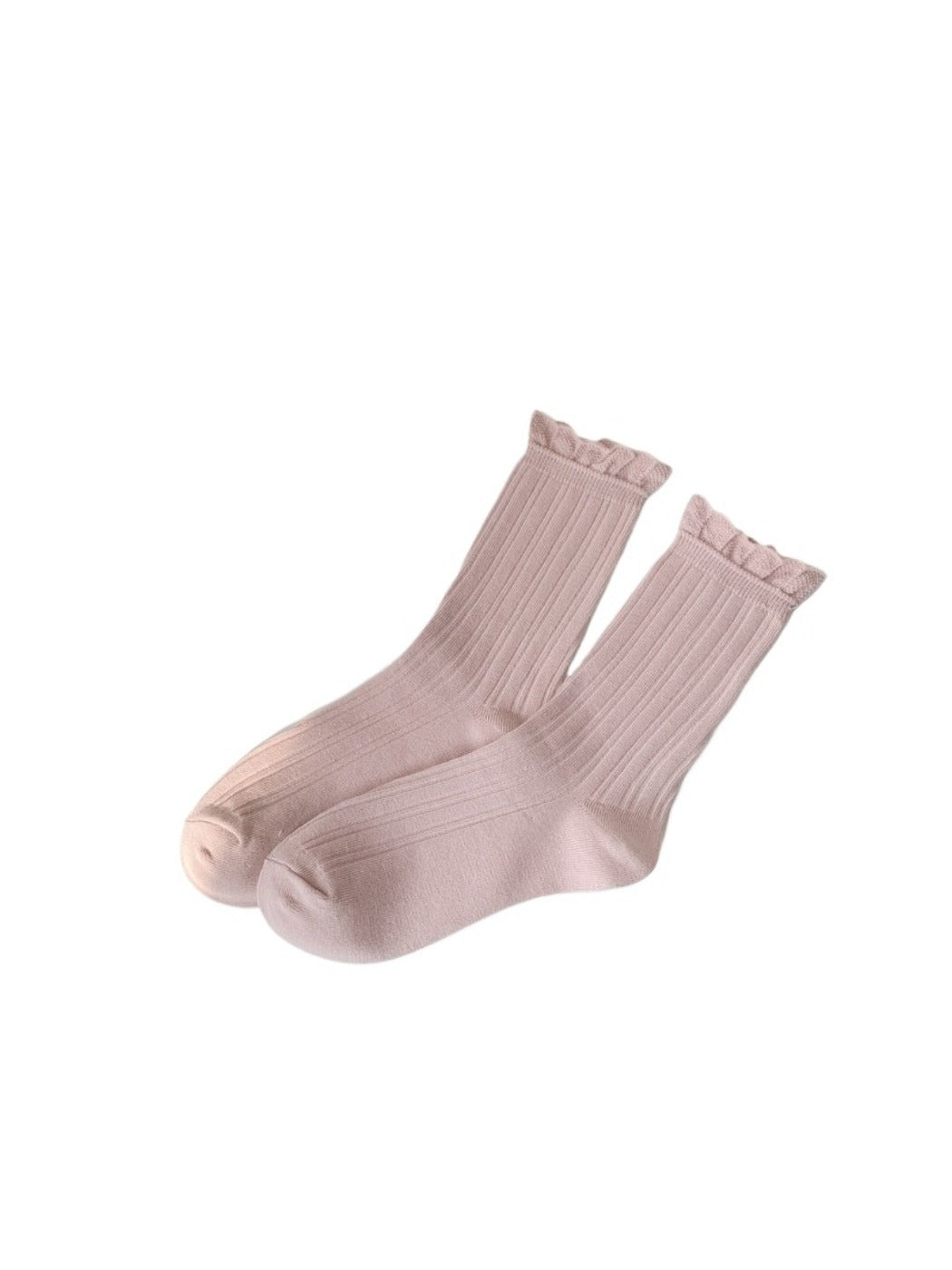 Rufia - Simple Pure Trim Mid-Calf Capsule Socks for Women
