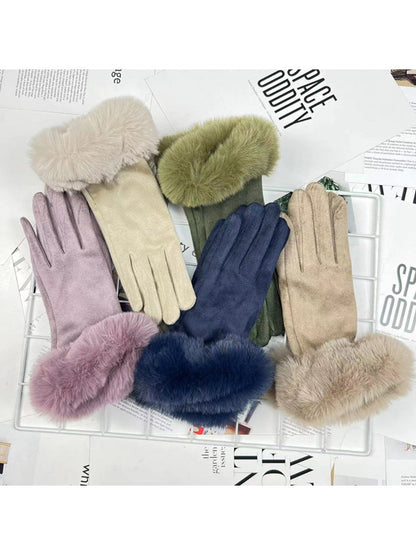 Gloving - Women's Fur-Cuff Winter Gloves