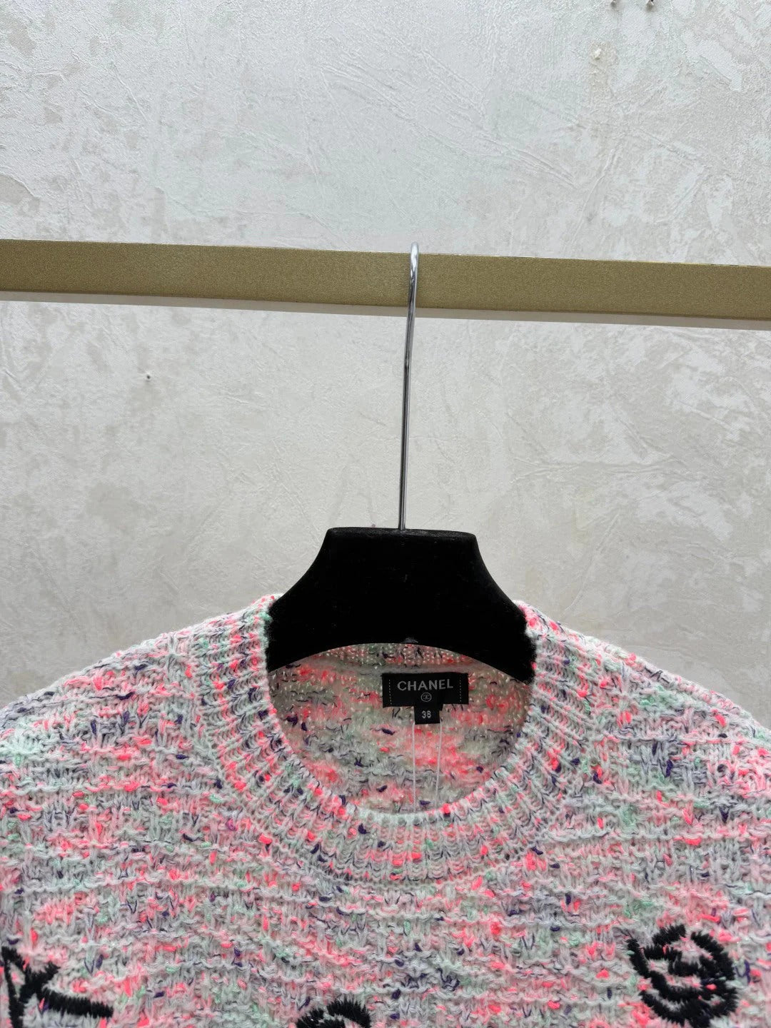 CC 26 Crew Neck Embroidered Logo Knit Sweater Wool 809408
