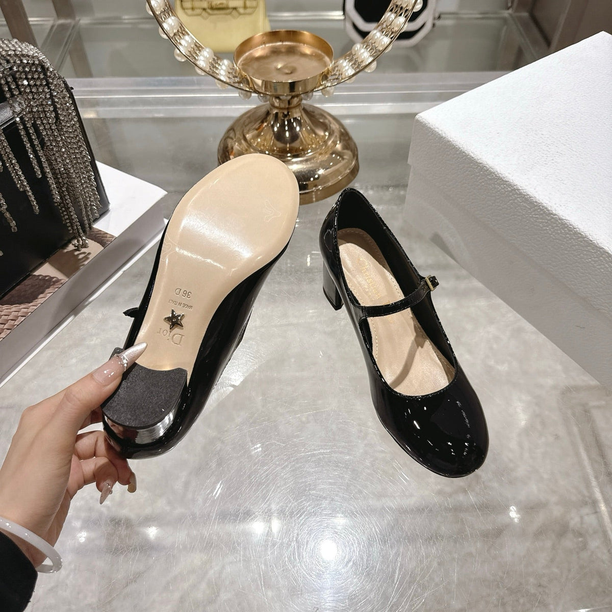CD 26 Lolita High-Heeled 40 Black Patent Leather 592220