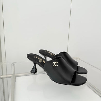 Chanel 26 Sandal 70 Black in Lambskin 597364