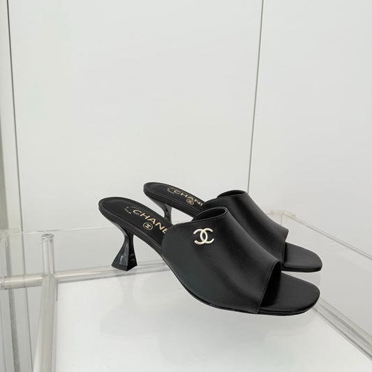 Chanel 26 Sandal 70 Black in Lambskin 597364