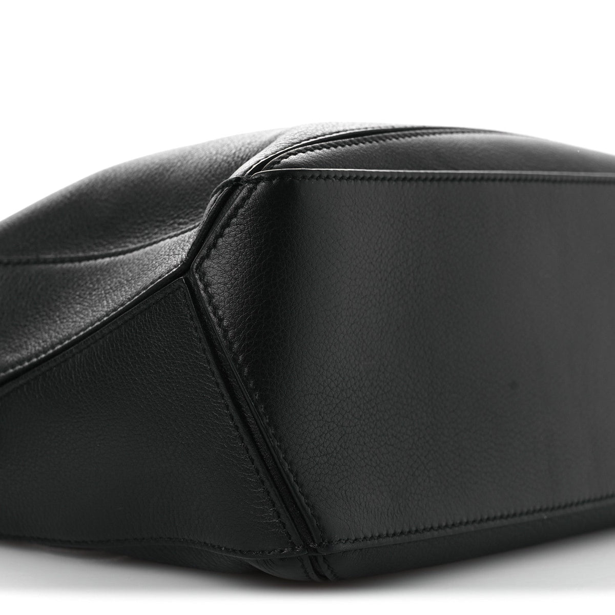 Calfskin Small Puzzle Edge Bag Black