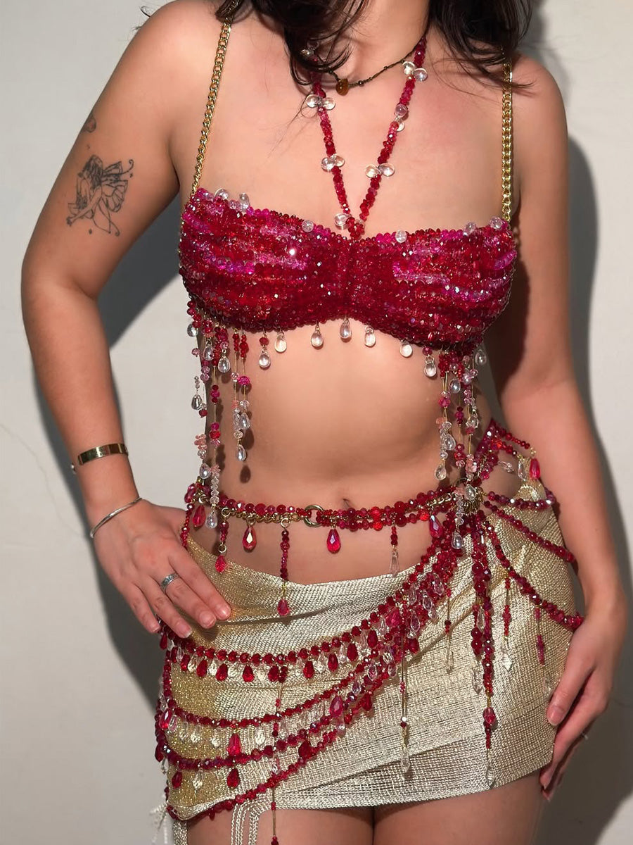 Aubrey Handcrafted Tassel Beaded Set